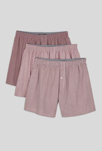Lot de 3 caleçons à carreaux & à rayures en coton BIO GOTS - MONOPRIX - Modalova