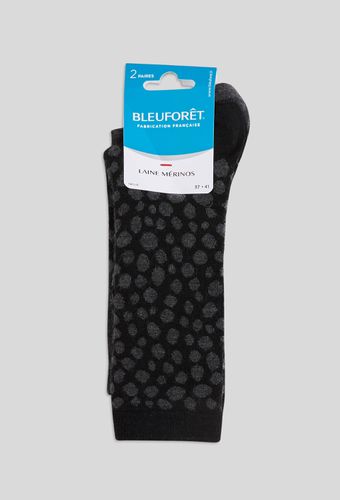 Lot de 2 paires de chaussettes en laine à motif animalier BLEUFORET - BLEU FORET - Modalova