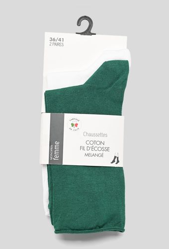 Lot de 2 paires de chaussettes en fil d écosse - MONOPRIX FEMME - Modalova