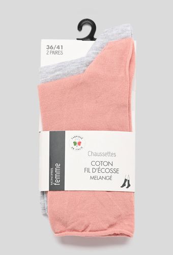 Lot de 2 paires de chaussettes en fil d écosse - MONOPRIX FEMME - Modalova