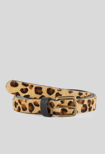 Ceinture imprimé léopard 2 cm en cuir poils - MONOPRIX PREMIUM - Modalova