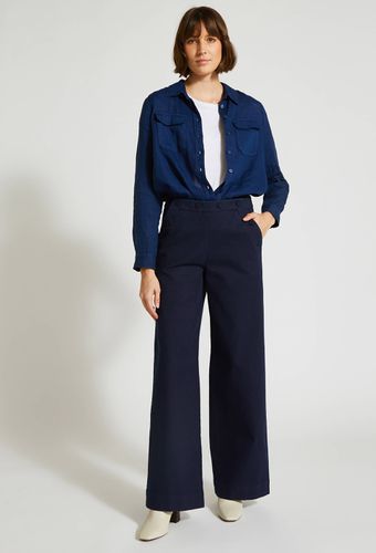 Pantalon à pont contenant du coton, certifié Oeko-Tex - MONOPRIX FEMME - Modalova