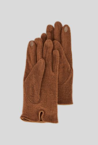 Gants tactiles bi-matière en cuir et laine - MONOPRIX PREMIUM - Modalova