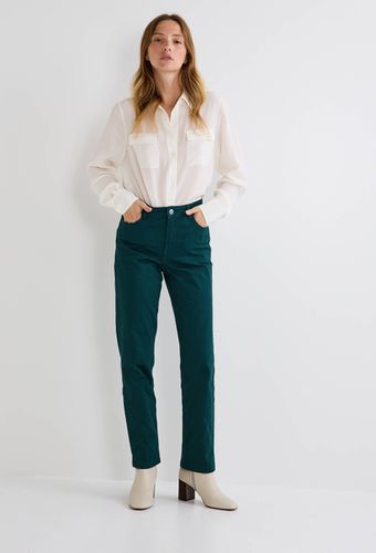 Pantalon droit contenant du coton - MONOPRIX - Modalova