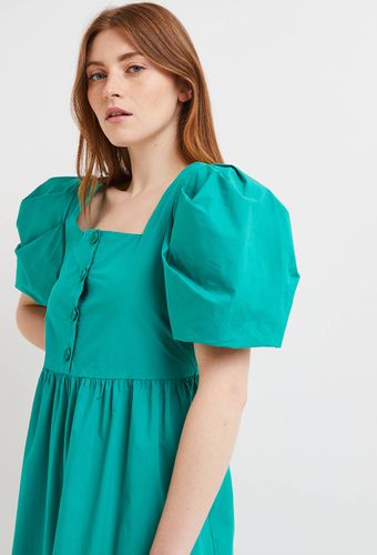 Robe midi manches bouffantes en coton BIO - MONOPRIX FEMME - Modalova