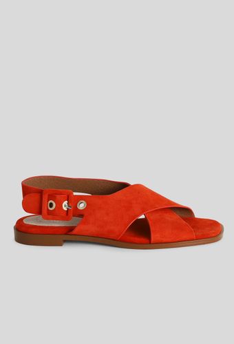 Sandales croisées en cuir - MONOPRIX PREMIUM - Modalova