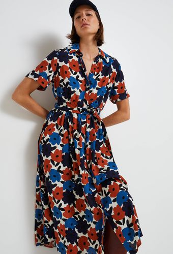 Robe chemise midi imprimée, certifié EcoVero - MONOPRIX FEMME - Modalova