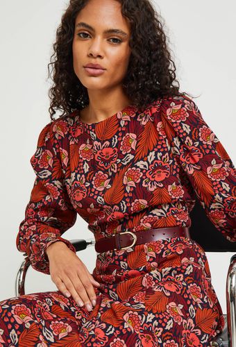 Robe midi manches longues imprimées, certifié EcoVero - MONOPRIX FEMME - Modalova