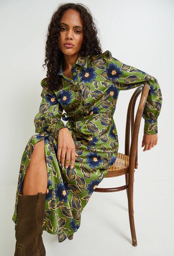 Robe ceinturée manches longues, en polyester recyclé - MONOPRIX FEMME - Modalova