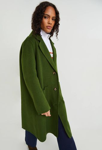 Manteau boutonné contenant de la laine - MONOPRIX FEMME - Modalova