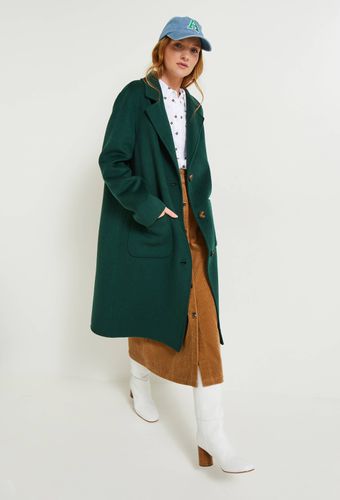 Manteau boutonné contenant de la laine - MONOPRIX - Modalova