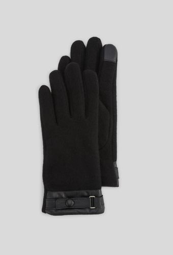 Gants tactiles bi-matière en cuir et laine - MONOPRIX PREMIUM - Modalova