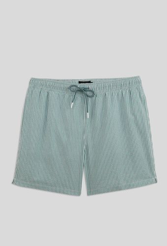 Short de bain rayé seersucker, certifié OEKO-TEX - MONOPRIX HOMME - Modalova