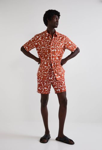 Short de bain à imprimé géométrique en polyester recyclé - MONOPRIX - Modalova