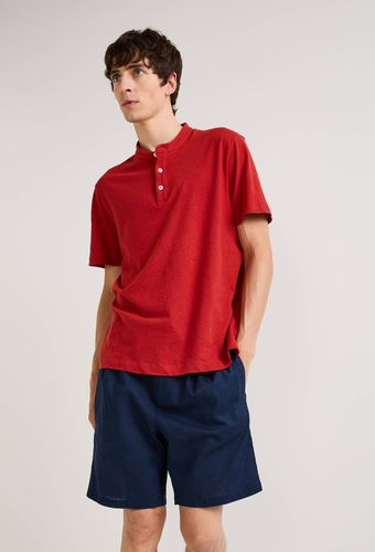 Bermuda à pince en mélange coton et lin - MONOPRIX HOMME - Modalova