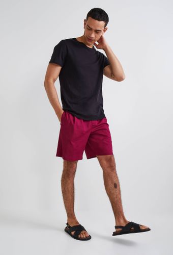 Bermuda à pince taille élastiquée en mélange lin et coton - MONOPRIX - Modalova