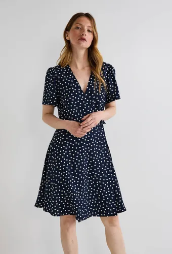 Robe courte cache-coeur imprimée à pois - MONOPRIX - Modalova