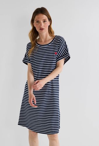 Chemise de nuit manches courtes rayée en coton BIO GOTS - MONOPRIX - Modalova
