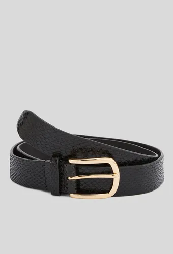 Ceinture en cuir effet serpent - MONOPRIX PREMIUM - Modalova