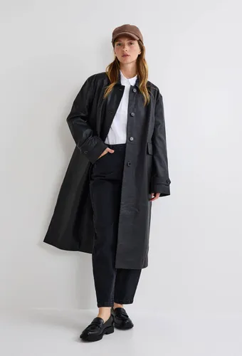 Manteau mi-long en cuir responsable - MONOPRIX PREMIUM - Modalova