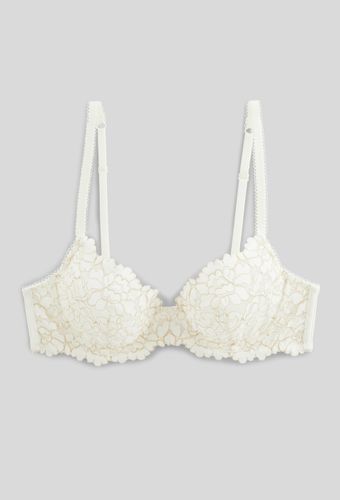 Soutien-gorge corbeille balconnet CAMILLE en dentelle avec fils métallisés - MONOPRIX - Modalova