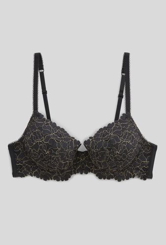 Soutien-gorge corbeille paddé CAMILLE en dentelle avec fils métallisés - MONOPRIX - Modalova