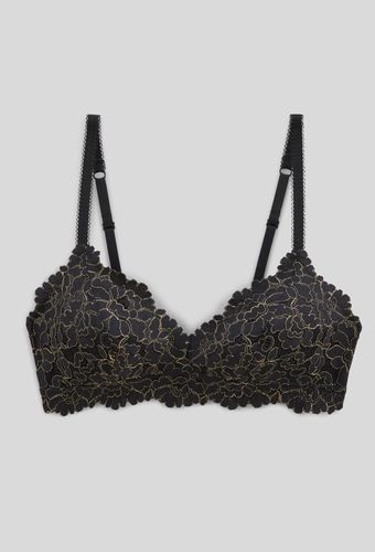 Soutien-gorge triangle CAMILLE en dentelle avec fils métallisés - MONOPRIX - Modalova