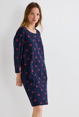 Chemise de nuit manches longues à imprimé en coton BIO - MONOPRIX - Modalova