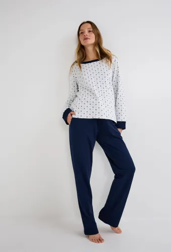 Pyjama long double face en coton BIO - MONOPRIX - Modalova