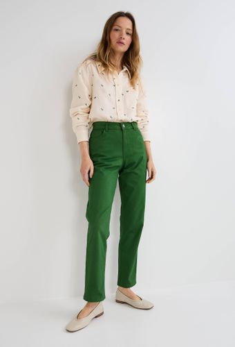 Pantalon droit contenant du coton - MONOPRIX - Modalova