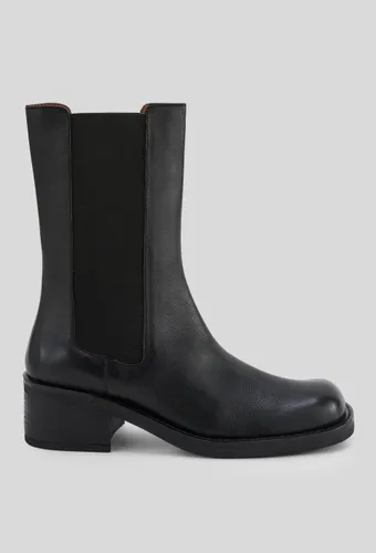 Bottines en cuir grainé - MONOPRIX PREMIUM - Modalova