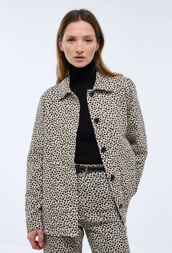 Veste courte imprimée contenant du coton - MONOPRIX - Modalova