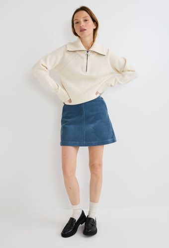 Jupe courte velours en coton - MONOPRIX - Modalova
