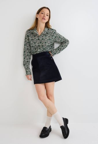 Jupe courte velours en coton - MONOPRIX - Modalova