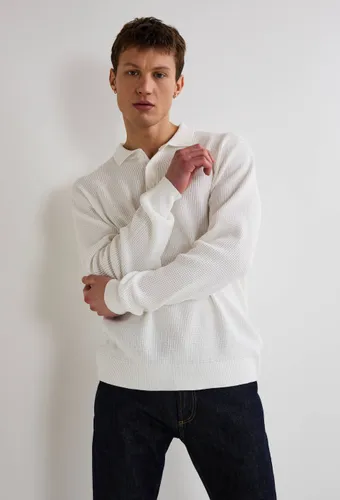 Pull col polo boutonné en coton BIO GOTS - MONOPRIX - Modalova