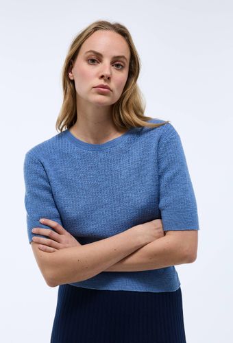 Pull col rond ajouré en coton BIO - MONOPRIX - Modalova