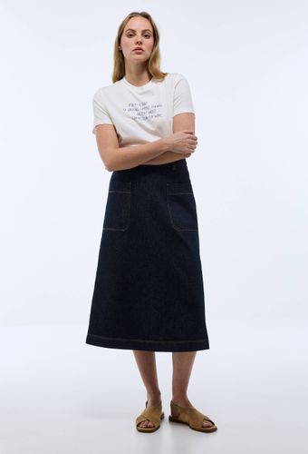 Jupe midi en denim - MONOPRIX - Modalova