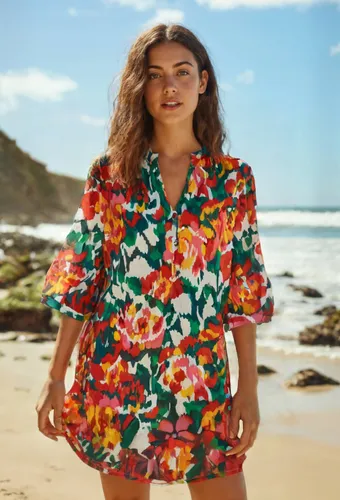 Tunique de plage imprimée en coton BIO GOTS - MONOPRIX - Modalova