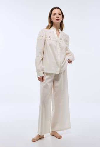 Pyjama en coton BIO avec broderies anglaises - MONOPRIX - Modalova