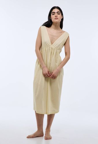 Chemise de nuit unie en coton dobby bio GOTS - MONOPRIX - Modalova