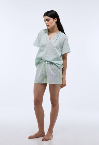 Pyjashort imprimé en voile de coton bio GOTS - MONOPRIX - Modalova
