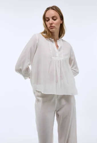 Pyjama uni à manches longues avec détail plastron en coton BIO - MONOPRIX - Modalova