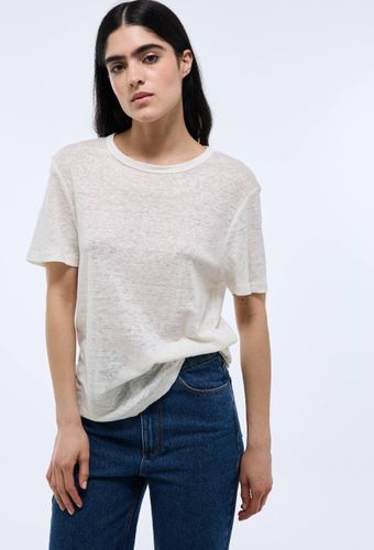 T-shirt à manches courtes uni en lin - MONOPRIX PREMIUM - Modalova