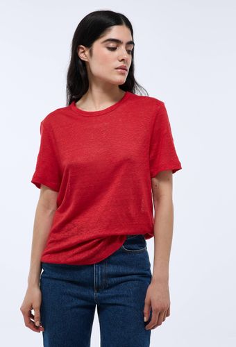 T-shirt à manches courtes uni en lin - MONOPRIX PREMIUM - Modalova