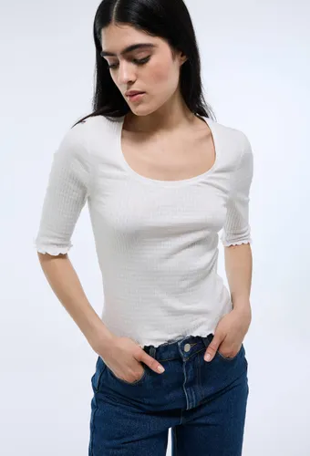 T-shirt à manches coudes uni en coton BIO - MONOPRIX - Modalova