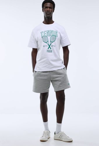 Short de tennis uni en molleton de coton BIO GOTS - SPORT - Modalova