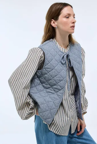 Veste sans manches à rayures - MONOPRIX - Modalova