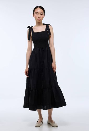 Robe longue smockée contenant du lin - MONOPRIX PREMIUM - Modalova