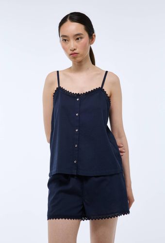 Pyjashort bretelles uni en coton BIO GOTS - MONOPRIX - Modalova