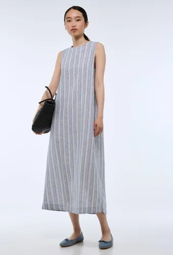 Robe sans manches rayée contenant du lin - MONOPRIX - Modalova